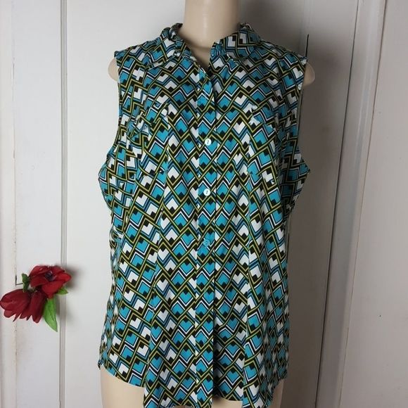 Apt. 9 Tops - 🎈 SUPER SALE 🎈 Size XL Pattern Sky Blue Shirt